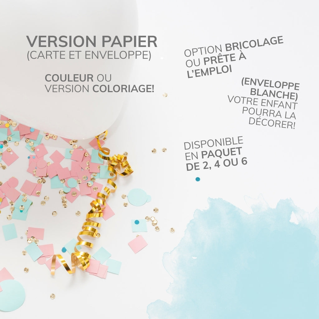 Invitation anniversaire - Thème Chaton