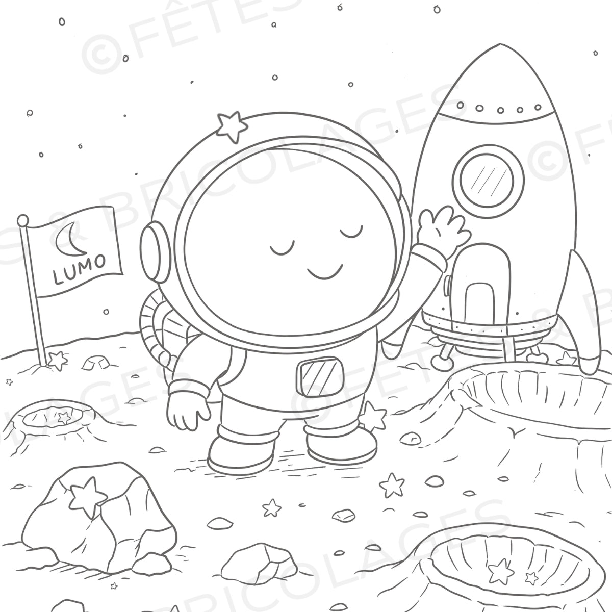 Mission Planète Lune - Activité créative (PDF imprimable)