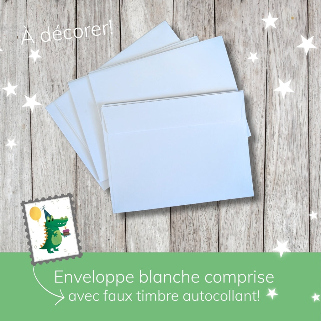 Invitation anniversaire - Thème Crocodile