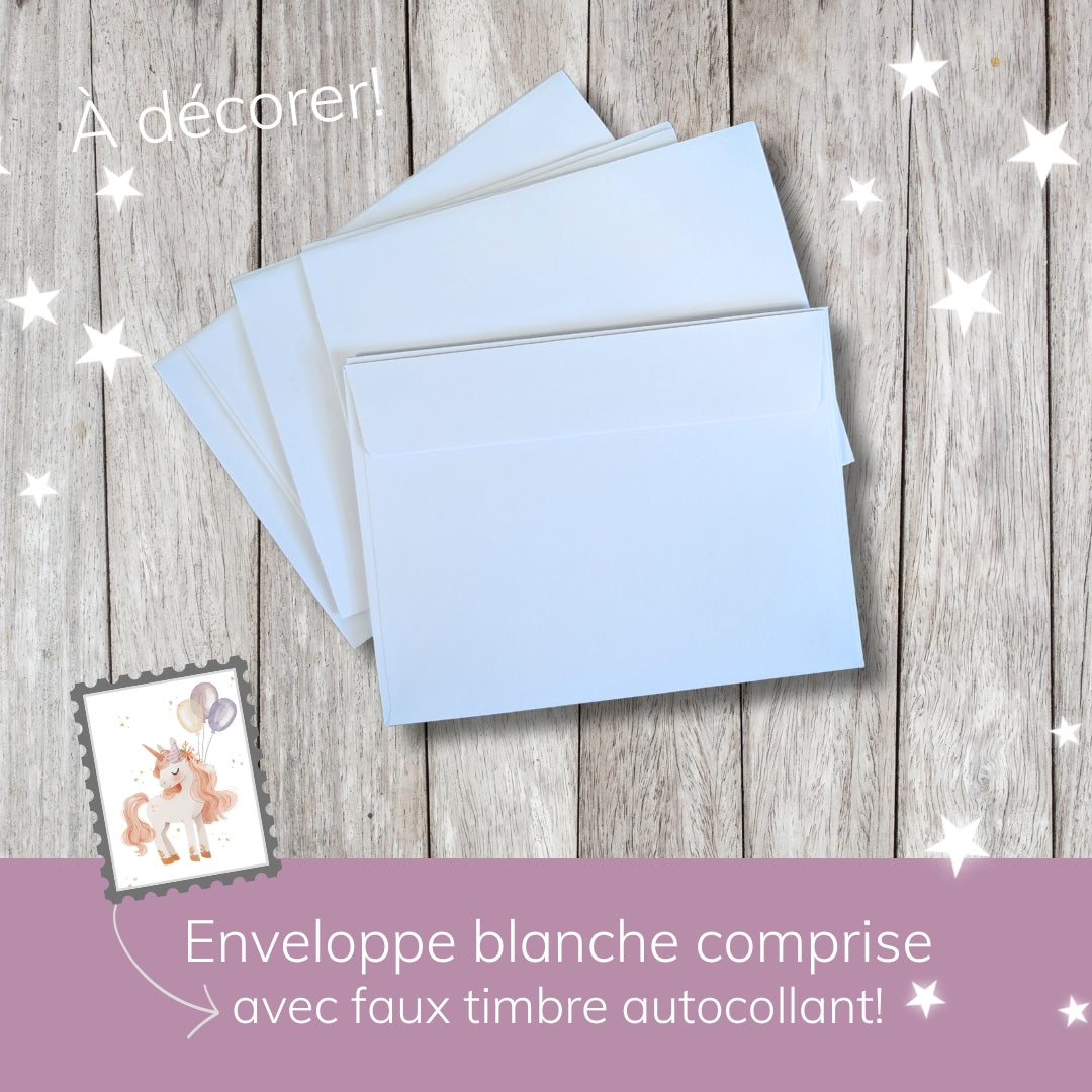 Invitation anniversaire - Thème Licorne