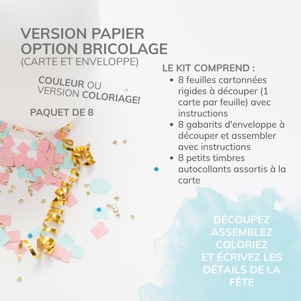 Invitation anniversaire - Thème Chaton