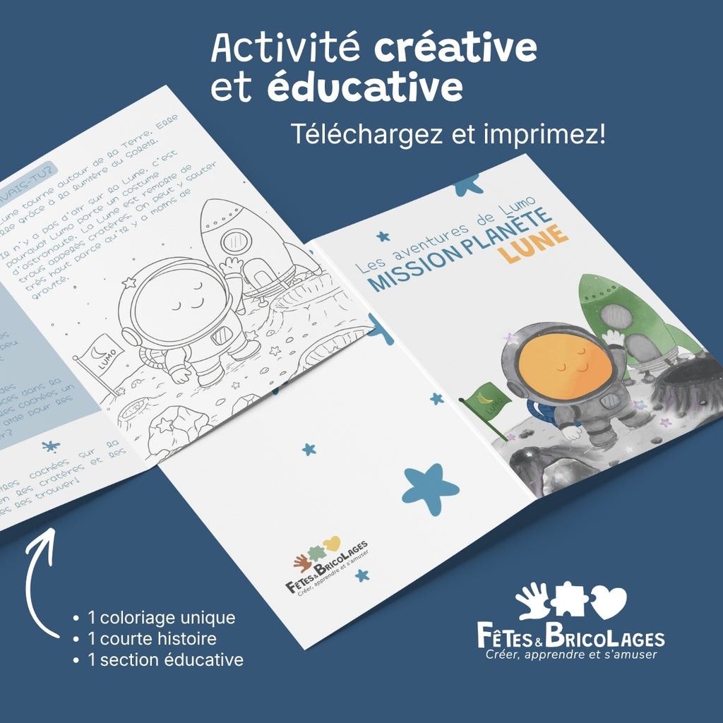 Mission Planète Lune - Activité créative (PDF imprimable)