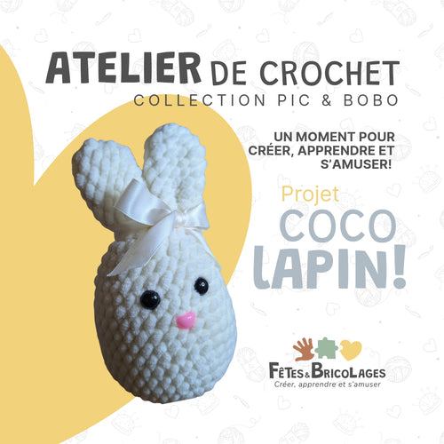 Atelier de crochet en boîte - Coco Lapin - Disponible en précommande!