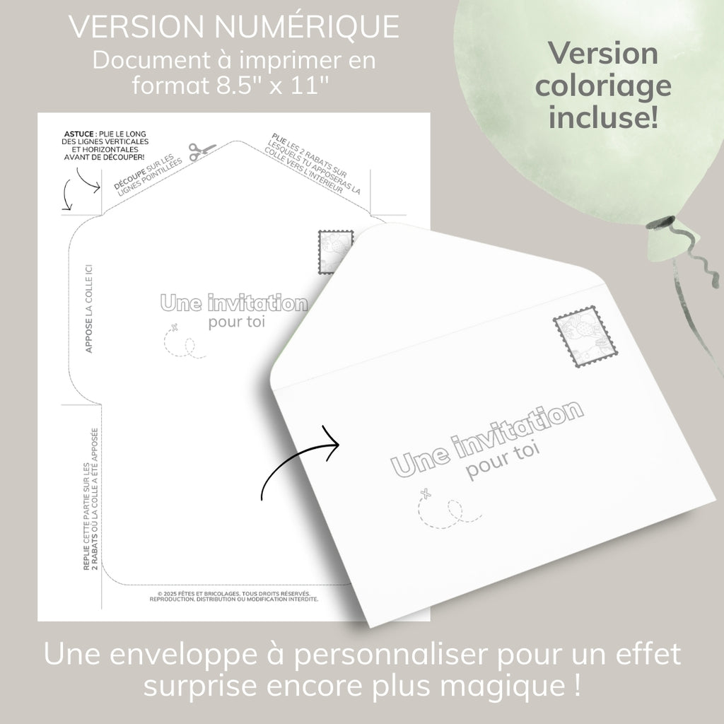 Invitation anniversaire - Thème Pirate
