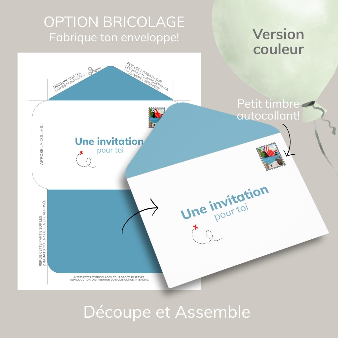 Invitation anniversaire - Thème Pirate