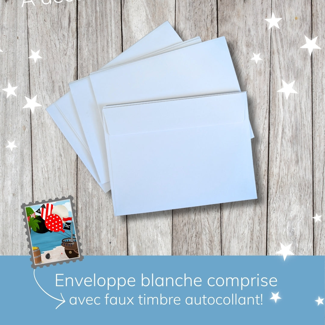 Invitation anniversaire - Thème Pirate