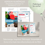 Invitation anniversaire - Thème Pirate