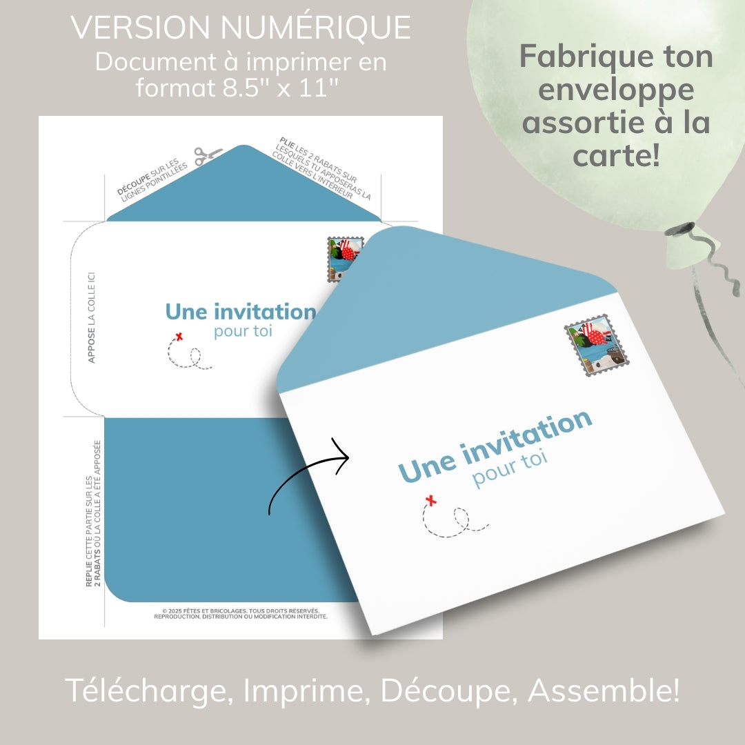 Invitation anniversaire - Thème Pirate